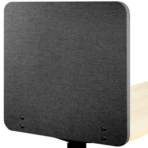 VIVO Clamp-on 24 x 24 inch Privacy Panel, Sound Absorbing Cubicle Desk Divider, Acoustic Partition, Dark Gray, PP-1-V024D