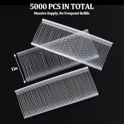 Amzlysdok 5000 Pcs 1-Inch Tagging Gun Refills, Universal Plastic Tag Barbs for Most Tag Guns