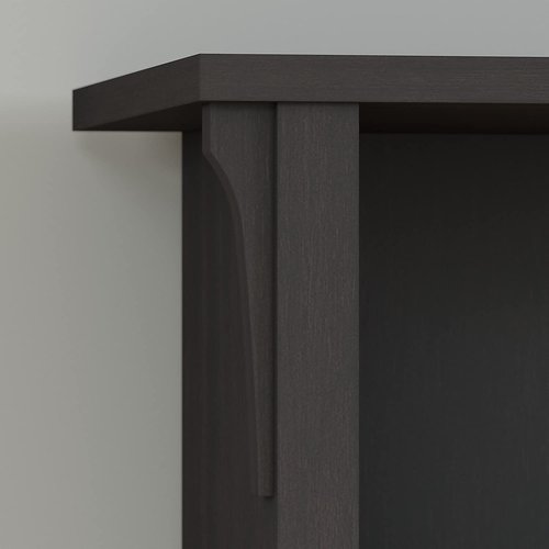 Bush Furniture Salinas 60W Hutch for L Shaped Desk in Vintage Black