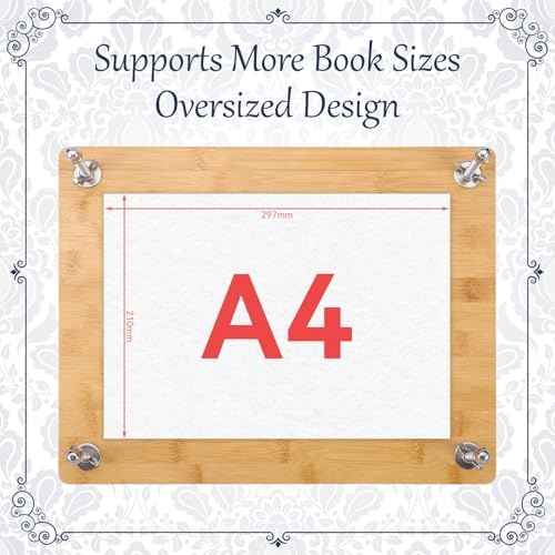 RANERVZ Large Bookbinding Press with Portable Handle, Bamboo Wood Oversized 14.8 x 11.4 Inch Ergonomic Book Binding Paper Machine Handmade DIY Craft Projects Binder Tool Supply Easy Assemble