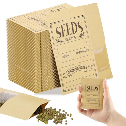 150Pcs Seed Envelopes 2.75 x 3.74 Inches Resealable Storage Packets