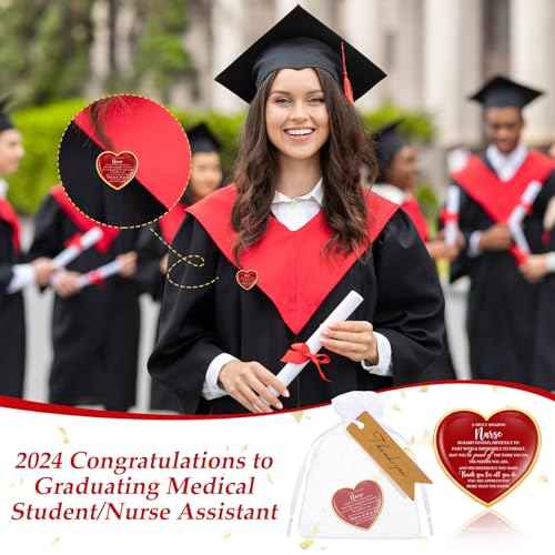 Sasylvia 100 Sets Nurse Lapel Pins Nurse Practitioner Week Appreciation Gifts Bulk Heart Enamel Rn Brooches LPN Badges Nursing Student Accessories Nursing Supplies for Medical Assistant