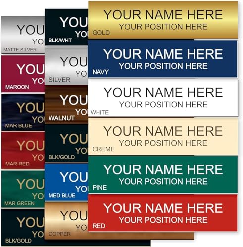 Custom Engraved Name Plate for Desk, Office Door & Wall - Durable Acrylic