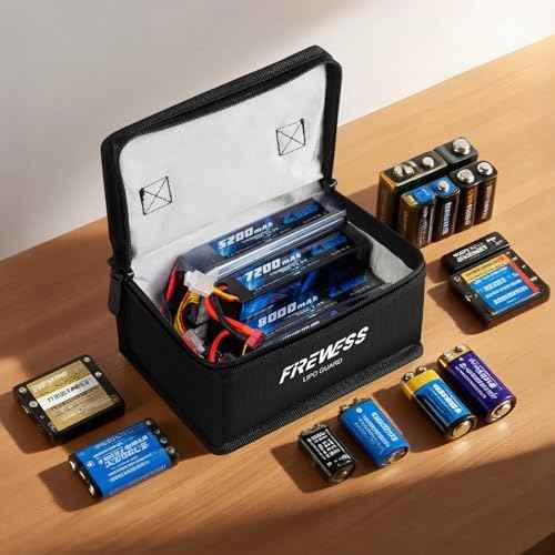 2pack Lipo Battery Safe Bag, Fireproof Explosionproof Safe Pouch, Large Capacity Battery Guard for Charge and Storage