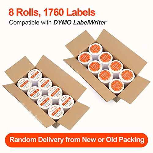 4" x 6" Shipping Labels Compatible with Dymo Labelwriter 4XL 1744907,1755120, Postage Thermal Labels (8 Rolls, 1760 Labels)