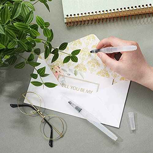 3 PCS Pencil Style Envelope Moistener - Stamp Envelope Moistener Mailing Letter Sealer Envelope Licker for Office Classroom, Clear