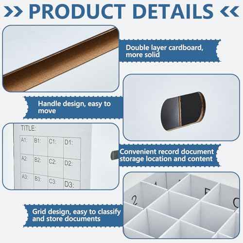 PerKoop 1 Pack Blueprint Holder Storage Organizer for Storing Poster Anchor Charts 16 Slots 25 x 14.2 x 14.2 Inch Blueprint Roll File Holder for Architectural Map School Office Home Items