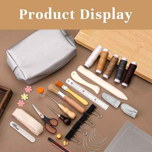 43 Pcs Book Binding Kits, Bookbinding Supplies, Book Press, Flower Press, Comes with a Wooden Stapler and Binding Kit, Suitable for Beginners to Press or Embossing Materials