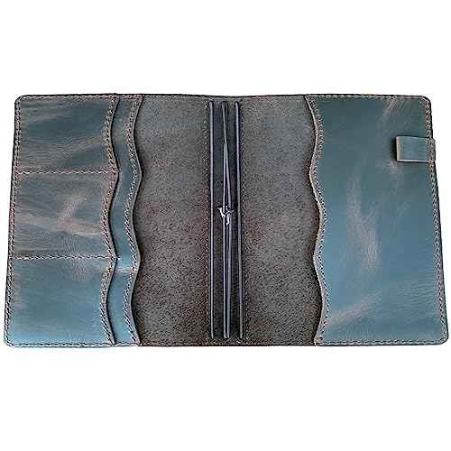Travelers Notebook Cover with Inner Pockets, Card Slots and Pen Holder, B6 Size, Dark Brown