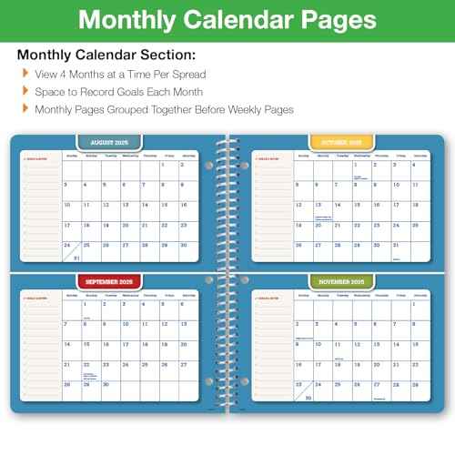 Global Datebooks Dated Middle School or High School Student Planner for Academic Year 2025-2026 Includes Ruler/Bookmark and Planning Stickers (Block Style - 8.5"x11" - Doodles)