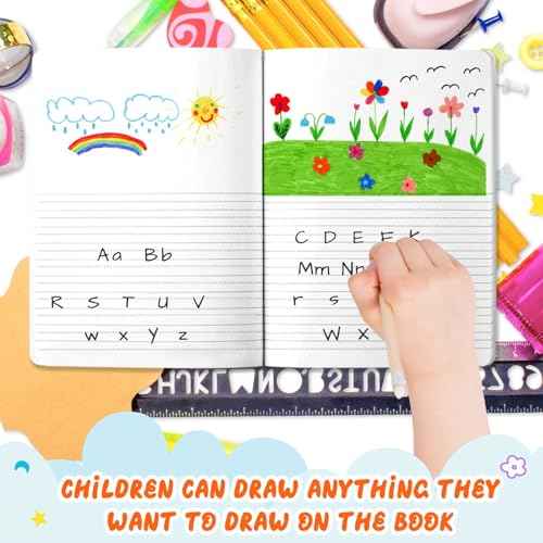 Dunzoom 30 Pack Operation Christmas Primary Journal Primary Composition Books 9.75" x 7.5" Pre-k Wide Ruled Writing Story Journal with Picture Space for Christmas Charity Donation
