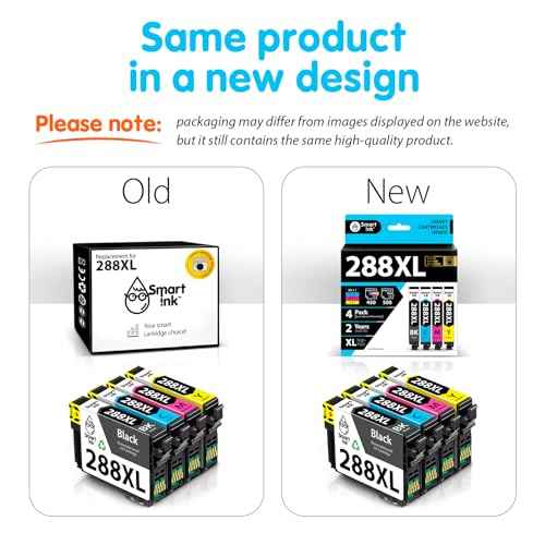 Smart Ink Remanufactured Ink Cartridge Replacement for Epson T288 288XL 288 XL (Black & C/M/Y 4 Combo Pack) to use with Expression Home XP-330 XP-430 XP-434 XP-446 XP-440 XP-340