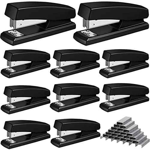 Marspark 10 Pcs Stapler for Desk Office Staplers Bulk with 6000 Staples 25 Sheet Capacity for School Office