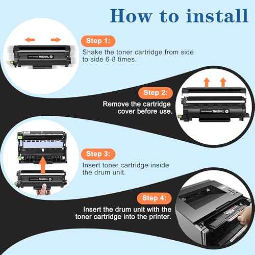TN830XL TN830 Compatible Toner Cartridge Replacement for Brother TN830XL TN830 Toner Cartridges High Yield for HL-L2460DW DCP-L2640DW MFC-L2820DW HL-L2480DW HL-L2400D, 1 Pack Black