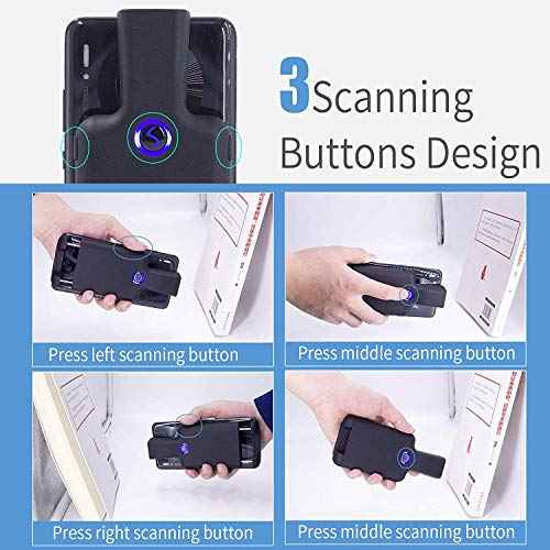 Symcode Portable Barcode Clip with Bluetooth - 1D 2D QR Bar Code Reader, PDF417, Data Matrix, Maxicode, Wireless Connect