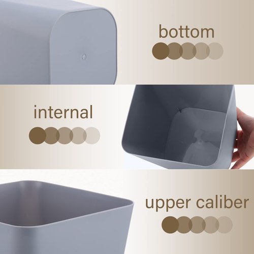 Amyhill 10 Pcs Square Plastic Trash Can Wastebasket Small Garbage Can Waste Basket for Bathroom Office Kitchen Living Room Bedroom Home Under Desk(Multicolor)