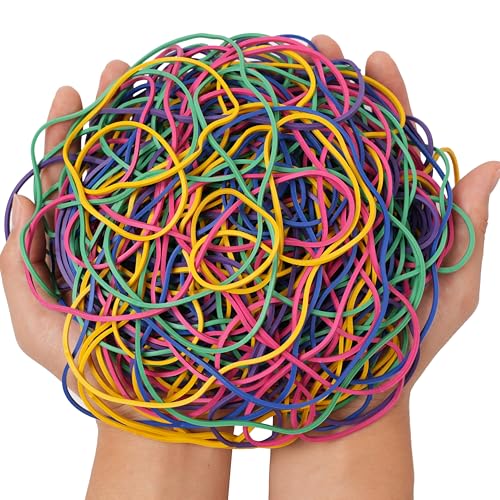 Multicolor Balloon Arch Rubber Bands #117A – 200 pcs, 7" x 1/16", Heavy-Duty Elastic