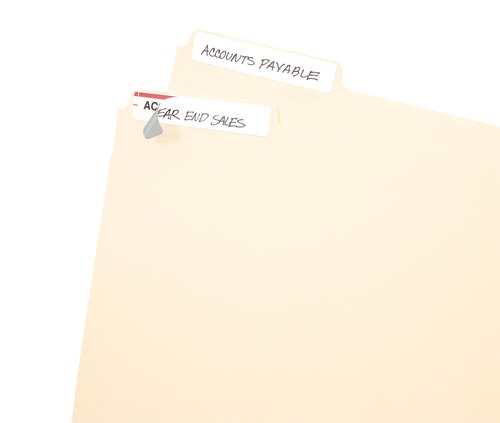 Avery File Folder Labels on 4" x 6" Sheets, Permanent Adhesive, White, 2/3" x 3-7/16", 4,536 Labels, Pack of 18 (5202)