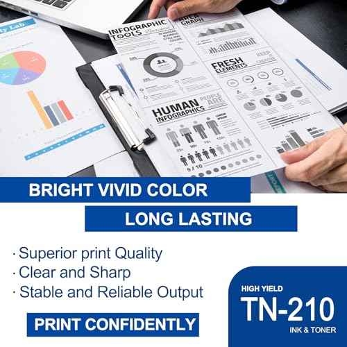 1 Pack TN210 TN210BK Black Toner Cartridge Compatible TN210 Replacement for Brother TN210 HL-3040CN 3045CN 3070CW 3075CW 8070 8370 MFC-9010CN 9120CN 9125CN 9320CN/CW 9325CW DCP-9010CN Printe