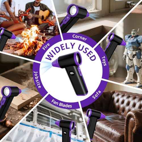 Godboat Keyboard Cleaner - 130000 RPM Electric Air Duster, 8-Gear Compressed Air Dusters, Rechargeable Handheld Blower, Portable Cordless Cleaning Tool, Tech Gifts for PC/Computer/Car/Office, Black