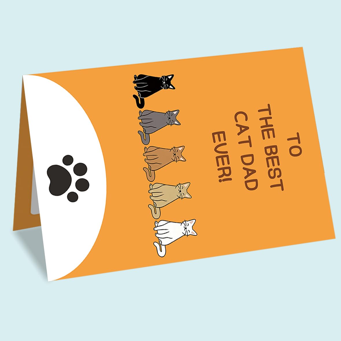 uugtcard Cat Dad Father's Day Card, Fathers Day Card Gift from Cat