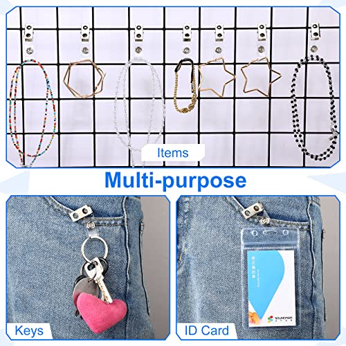 400 Pack Metal Badge Clips with Clear PVC Straps Double Hole ID Badge Clips for Name Tag ID Cards and Badge Holders, Office Supplies