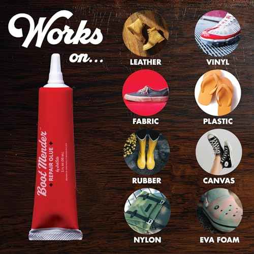 JobSite Boot Mender Glue - Shoe Glue Sole Repair - Clear, Instant Bond, Heavy Duty Adhesive (30g Tube)