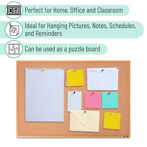 Mr. Pen- Cork Board, 24¡±x36¡±, Bulletin Board, Cork Bulletin Board, Framed Cork Board, Corkboards for Wall