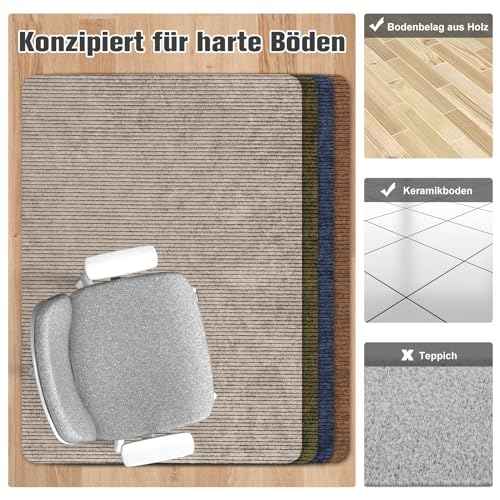 Placoot Desk Chair Mat for Hardwood Floor Corduroy Surface 1/6" Thick 55"x35" Office Chair Mat for Rolling Chairs-100% Large Anti-Slip Backing Under Desk Low-Pile Office Rug Floor Mat for Office/Home
