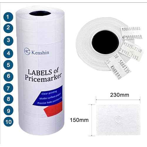 16,000 Pcs 2 Line Refill Price Marking Labels Stickers for MX6600,MX6602,YH689 & Most Other 2 Line Price Gun,40 Rolls with 3 Discount Stickers,2 Gloves and 4 Ink Rolls, Ideal for Retail, Shop (White)
