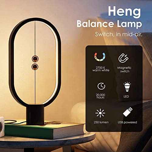 01 Balance Lamp, Smart Magnetic Balance Lamp Magnetic Desk Lamp Powered LED Warm Eye-Care Lamp for Office Bedroom