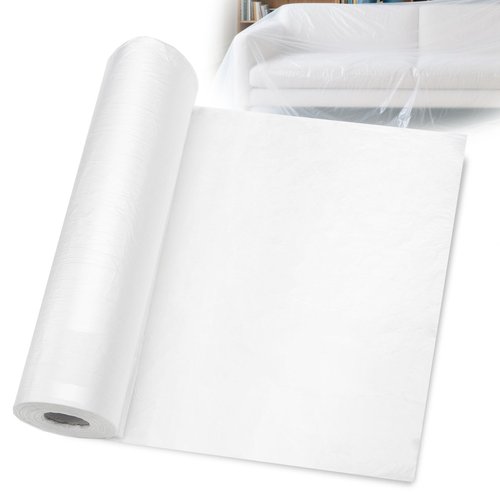 157.5" x 22 Yards Cushion Wrap Silk Film Waterproof, Cushion Wrap Silk Film Upholstery Cushion Wrap Easily Install Foam into Cushion Cover for Cushions, Packaging Wrap for Furniture Home Office Cover