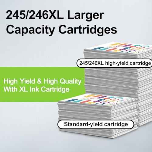PG-245XL/CL-246XL Combo Pack Replacement for Canon 245XL 246XL Ink Cartridge for Pixma TR4520 TR4522 TS3122 TS3322 MG2522 MX490 MX492 Printer (Black, Tri-Color)