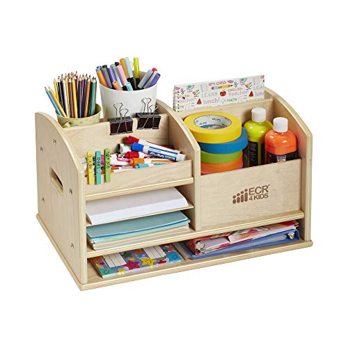 ECR4Kids Tabletop Supplies Storage Center, Teacher Caddy, Natural