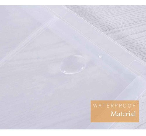 YESSART 9x12 Clear Zip Plastic Envelopes File Document Paper Holder Pack of 24 (24 Pack)