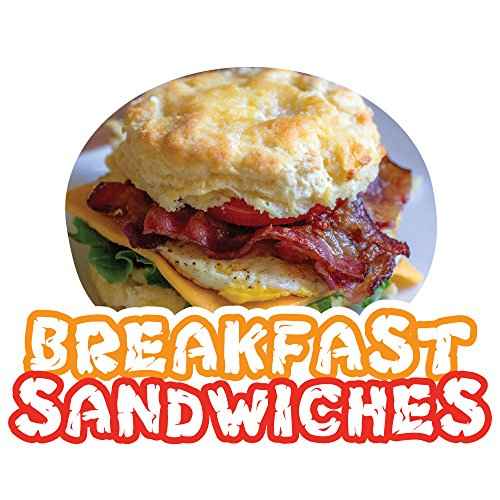 Breakfast Sandwiches 16" Concession Decal Sign cart Trailer Stand Sticker Equipment