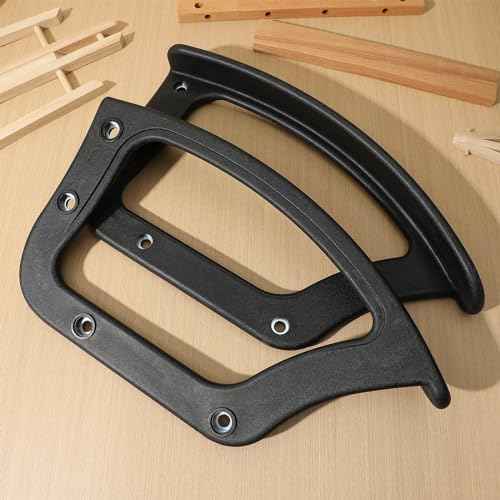 Chair Armrest Accessories Replacement Set 2Pcs Black Plastic Slanting Angle Office Chair Arm Rest Circles for Comfortable Support and Easy Installation