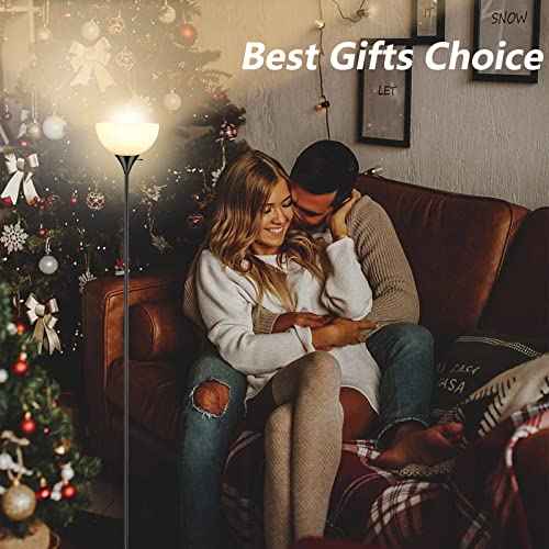 Standing Lamp, Led Floor Lamps for Living Room, Drop-Resistant White Lampshade, Rotary Switch, Industrial Metal Tall Lamp for Living Room Bedroom Study Office Kid¡¯s Room