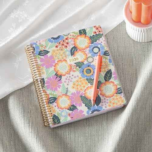 Blue Sky Livewell 2026 Weekly and Monthly Planner Calendar, January 2026 - December 2026, 7" x 9", Flexible Laminated Cover, Heavy Duty Coil Binding, Colorful Premium Paper, Includes Storage Pocket, Stickers, Charmie