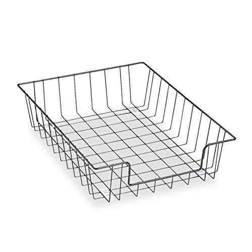 Fellowes Workstation 3" Letter Desk Tray Organizer, Wire, Black (60112)
