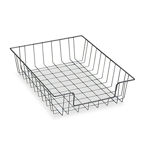 Fellowes 3-Inch Letter Desk Tray Organizer, Wire, Black, 14.1 x 10 x 3 inches