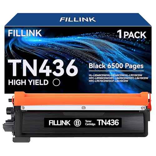 TN436 Black Toner Cartridge for Brother TN436 TN433 High Yield TN-436 433 TN431 431 for Brother HL-L8360CDW HL-L8360CDWT MFC-L8905CDW MFC-L8900CDW HL-L8260CDW Printer