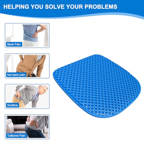TONINT Gel Seat Cushion Medium, 17x15x1.2 in – Large, washable cover, anti-slip