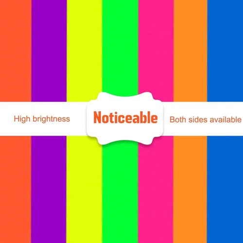 Poster Board 22x28 Inches,56 Sheets Neon Paper 7 Color Fluorescent Paper Bright Cardstock 250 GSM/90 lb Heavyweight Projects School Science Fair Event Displays and Business Presentations