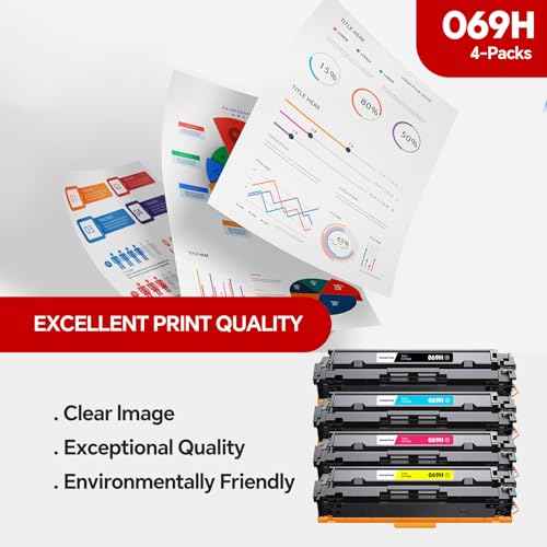 069H 069 High Yield Black Toner Cartridge Replacement for Canon 069/069H Toner Cartridge with Canon imageCLASS MF753Cdw MF751Cdw LBP674Cdw Printer |High Capacity Ink