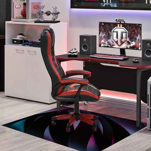 Office Chair Mat for Hardwood Floor, Computer Gaming Chair Mat, Desk Chair Mat, Large Anti-Slip Floor Protector for Home Office 35"x55"£¨Black£©