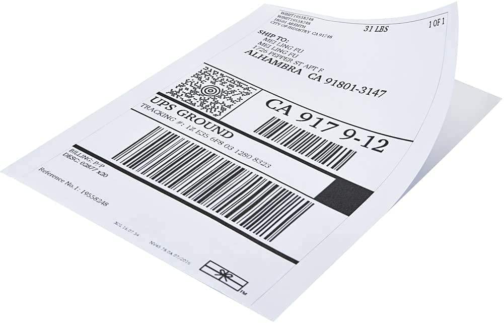 LabelMore 100 Sheets, Printable Sticker Paper, 8.5" x 11" Sticker Printer Paper Sheet for Laser & Inkjet Printers