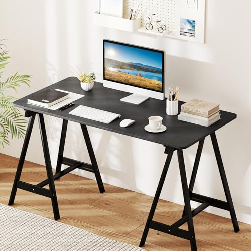 Tangkula 48" x 24" Universal One-Piece Tabletop – Black Rectangular DIY Countertop
