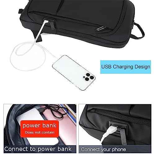 Business Slim Backpack for Men Women 15.6 inch Water Resistant Laptop Backpack with USB Charger Computer Notebooks Lightweight Small Backpacks For School/Travel/Business/Work/College Bag