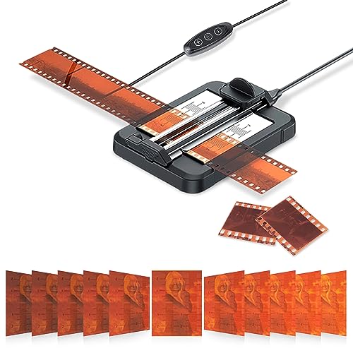 JJC Negative Slide Film Cutter for 35mm & 120 Format Slides - Adjustable Backlight